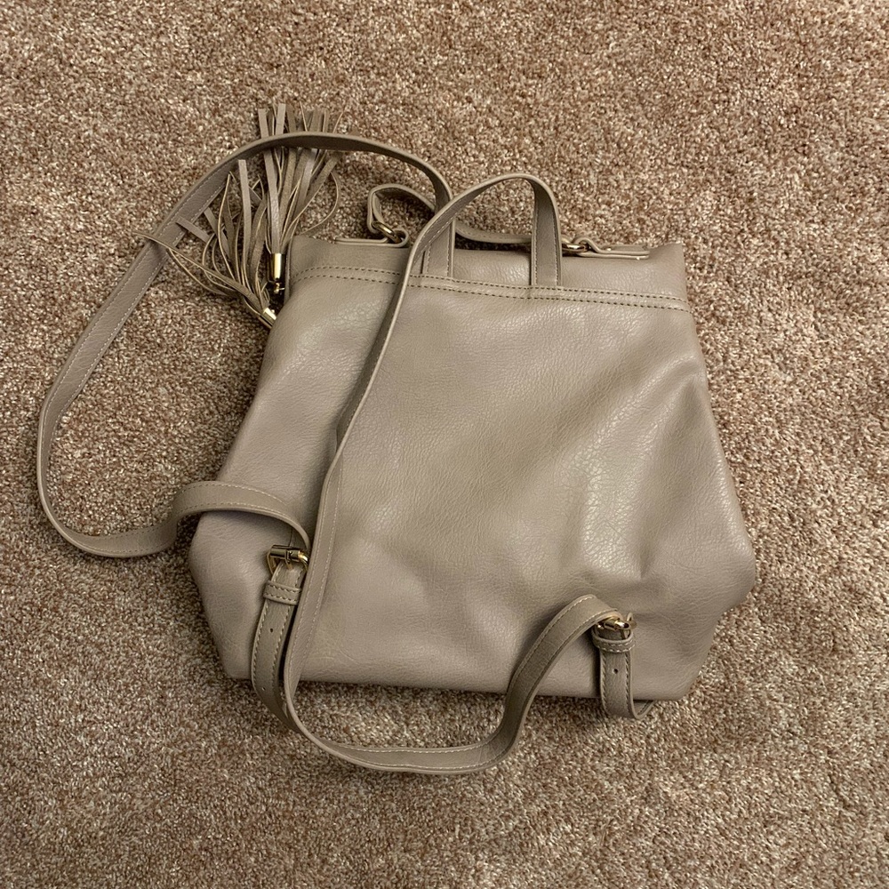 Beautiful Taupe Backpack Purse - Picture 2 of 4